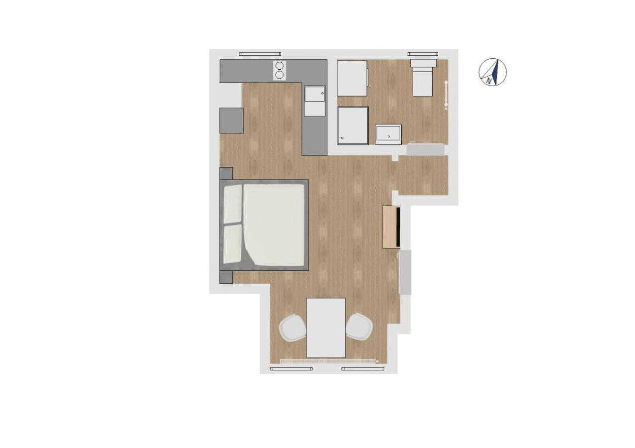 Fewo1846 - Kajuete Am Nordermarkt - Maritim Eingerichtetes Studio-Apartment Im Stadtzentrum Flensburg Exterior photo
